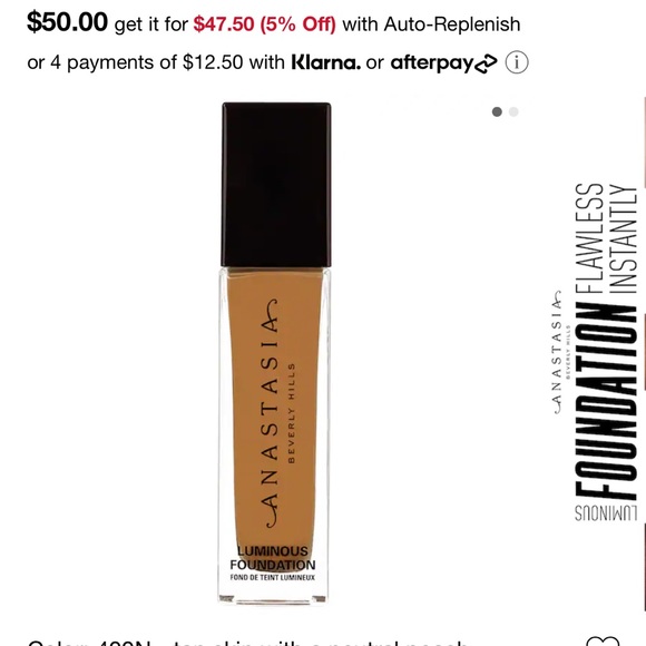 Anastasia Beverly Hills Luminous Foundation shade 400N - Picture 1 of 4